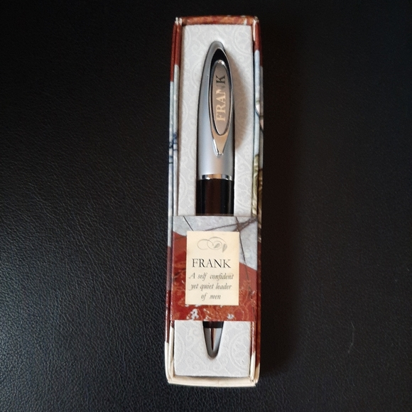 Engraved ballpoint pen FRANK NWT - Picture 1 of 2